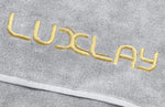 Load image into Gallery viewer, *LIMITED EDITION* prestige sun lounger beach towel - grey/gold
