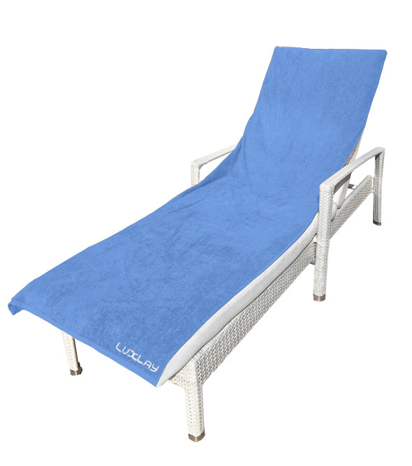 prestige sun lounger beach towel - light blue